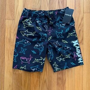 Hurley Kids Neon Shark Print Shorts